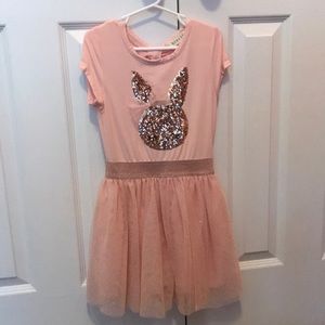 Little girls sparkle pink dress